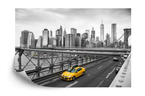 Fototapeta Taxi Crossing Brooklyn Bridge Flizelina 208x146 FT-448559-VEXL