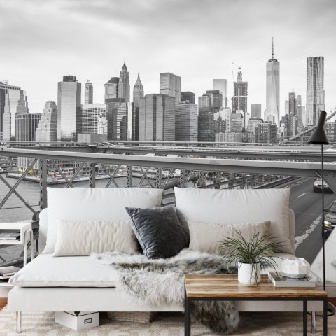 Fototapeta Taxi Crossing Brooklyn Bridge Flizelina 208x146 FT-448559-VEXL