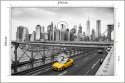 Fototapeta Taxi Crossing Brooklyn Bridge Flizelina 254x184 FT-448559-V4