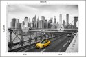 Fototapeta Taxi Crossing Brooklyn Bridge Flizelina Zmywalna 180x120 FT-448559-VEML180-120