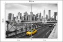Fototapeta Taxi Crossing Brooklyn Bridge Flizelina Zmywalna 208x146 FT-448559-VEMLXL