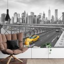 Fototapeta Taxi Crossing Brooklyn Bridge Vinyl Gładki 152.5x104 FT-448559-VGL