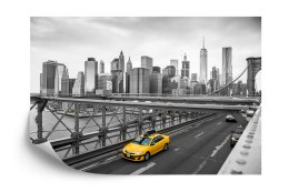 Fototapeta Taxi Crossing Brooklyn Bridge Vinyl Strukturalny 208x146 FT-448559-VSXL