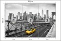 Fototapeta Taxi Crossing Brooklyn Bridge Vinyl Strukturalny 208x146 FT-448559-VSXL