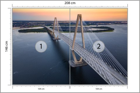 Fototapeta Charleston Bridge Flizelina Zmywalna 208x146 FT-448560-VEMLXL