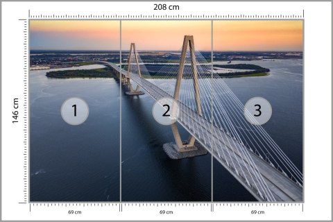 Fototapeta Charleston Bridge Vinyl Strukturalny 208x146 FT-448560-VSXL