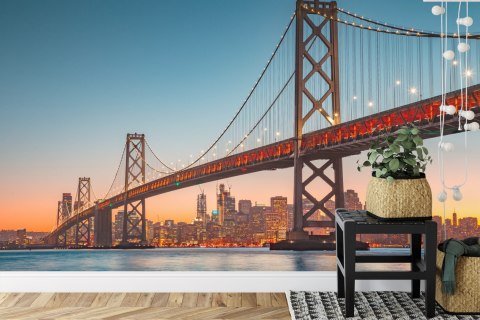 Fototapeta San Francisco Skyline With Oakland Bay Bridge At Sunset, California, Usa Flizelina Zmywalna 208x146 FT-152-VEMLXL