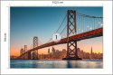 Fototapeta San Francisco Skyline With Oakland Bay Bridge At Sunset, California, Usa Vinyl Gładki 152.5x104 FT-152-VGL