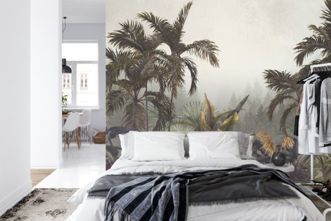 Fototapeta Tropical Trees And Leaves For Digital Printing Wallpaper, Custom Design Wallpaper - 3D Flizelina 254x184 FT-448568-V4