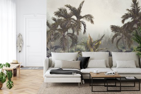 Fototapeta Tropical Trees And Leaves For Digital Printing Wallpaper, Custom Design Wallpaper - 3D Flizelina Zmywalna 208x146 FT-