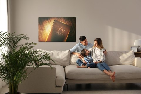 Obraz Na Płótnie Księga Talmudu Canvas Naturalny 100x70 LB-2475-NC100-70