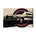 Obraz Na Płótnie Klasyczny Muscle Car W Stylu Retro Canvas Naturalny 100x70 LB-2908-NC100-70
