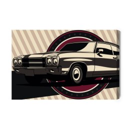 Obraz Na Płótnie Klasyczny Muscle Car W Stylu Retro Canvas Naturalny 100x70 LB-2908-NC100-70