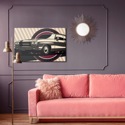 Obraz Na Płótnie Klasyczny Muscle Car W Stylu Retro Canvas Naturalny 100x70 LB-2908-NC100-70