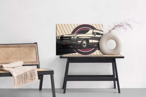 Obraz Na Płótnie Klasyczny Muscle Car W Stylu Retro Canvas Naturalny 100x70 LB-2908-NC100-70