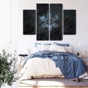 Obraz Wieloczęściowy Płatek Śniegu W Makroskali 3D Canvas Naturalny 80x60 LBS-3835-NC80-60_2X20-60_2X20-40