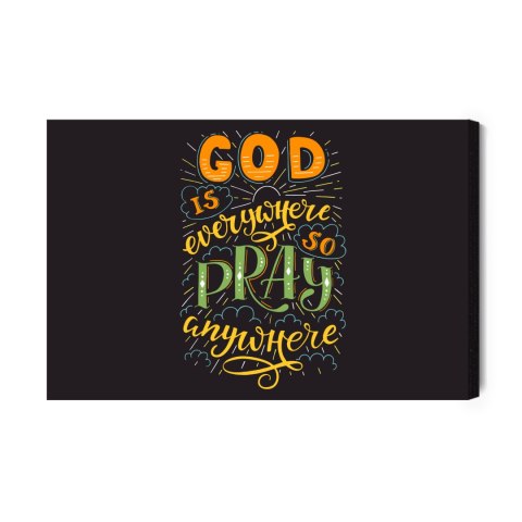 Obraz Na Płótnie Bóg Jest Wszędzie Canvas Naturalny 100x70 LB-2548-NC100-70