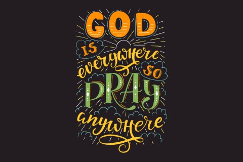 Obraz Na Płótnie Bóg Jest Wszędzie Canvas Naturalny 100x70 LB-2548-NC100-70