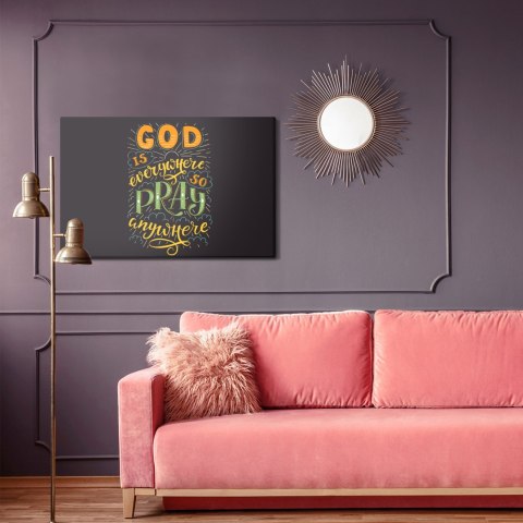 Obraz Na Płótnie Bóg Jest Wszędzie Canvas Naturalny 100x70 LB-2548-NC100-70