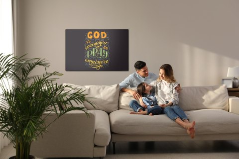 Obraz Na Płótnie Bóg Jest Wszędzie Canvas Naturalny 100x70 LB-2548-NC100-70