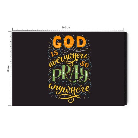 Obraz Na Płótnie Bóg Jest Wszędzie Canvas Naturalny 100x70 LB-2548-NC100-70