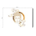Obraz Na Płótnie Budda Patrzący Przez Chmury Canvas Naturalny 100x70 LB-2618-NC100-70