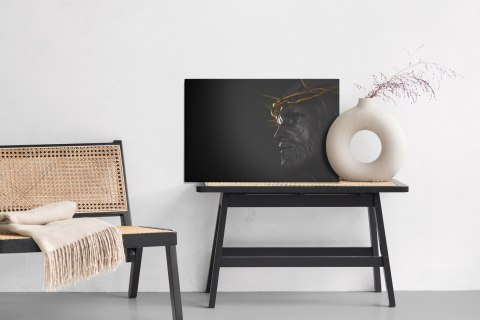 Obraz Na Płótnie Chrystus Ze Złotą Koroną Cierniową Canvas Naturalny 100x70 LB-2486-NC100-70