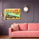 Obraz Na Płótnie Deskorolka I Napis Retro Canvas Naturalny 100x70 LB-2828-NC100-70