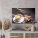 Obraz Na Płótnie Filiżanka Kawy Latte Canvas Naturalny 100x70 LB-2687-NC100-70