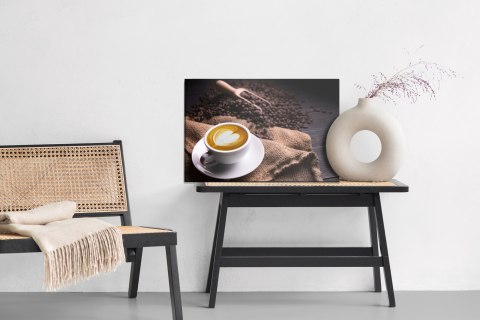 Obraz Na Płótnie Filiżanka Kawy Latte Canvas Naturalny 100x70 LB-2687-NC100-70