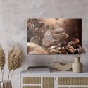 Obraz Na Płótnie Gorące Ziarna Kawy Canvas Naturalny 100x70 LB-2663-NC100-70