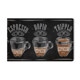 Obraz Na Płótnie Kawa Espresso W Stylu Vintage Canvas Naturalny 100x70 LB-2654-NC100-70
