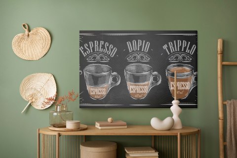 Obraz Na Płótnie Kawa Espresso W Stylu Vintage Canvas Naturalny 100x70 LB-2654-NC100-70