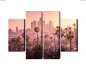 Obraz Wieloczęściowy Centrum Los Angeles O Zachodzie Słońca Canvas Naturalny 80x60 LBS-2901-NC80-60_2X20-60_2X20-40