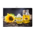 Obraz Na Płótnie Buteleczki Z Olejem Słonecznikowym Canvas Naturalny 100x70 LB-726-NC100-70
