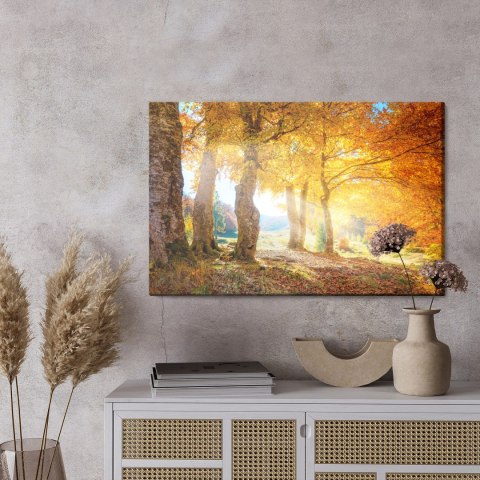 Obraz Na Płótnie Ciepły Jesienny Krajobraz Canvas Naturalny 100x70 LB-232-NC100-70