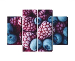 Obraz Wieloczęściowy Mrożone Jagody I Maliny Canvas 80x60 LBS-3915-C80-60_2X20-60_2X20-40