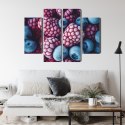 Obraz Wieloczęściowy Mrożone Jagody I Maliny Canvas Naturalny 80x60 LBS-3915-NC80-60_2X20-60_2X20-40