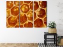 Obraz Wieloczęściowy Plaster Miodu W Skali Makro Canvas 120x80 LBS-3733-C120-80_3X40-80