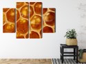 Obraz Wieloczęściowy Plaster Miodu W Skali Makro Canvas 80x60 LBS-3735-C80-60_2X20-60_2X20-40