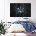Obraz Wieloczęściowy Płatek Śniegu W Makroskali 3D Canvas 120x80 LBS-3833-C120-80_3X40-80