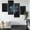 Obraz Wieloczęściowy Płatek Śniegu W Makroskali 3D Canvas Naturalny 80x50 LBS-3836-NC80-50_2X20-50_2X20-30