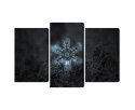 Obraz Wieloczęściowy Płatek Śniegu W Makroskali 3D Canvas Naturalny 90x60 LBS-3834-NC90-60_1X30-60_2X30-45