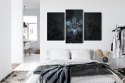 Obraz Wieloczęściowy Płatek Śniegu W Makroskali 3D Canvas Naturalny 90x60 LBS-3834-NC90-60_1X30-60_2X30-45