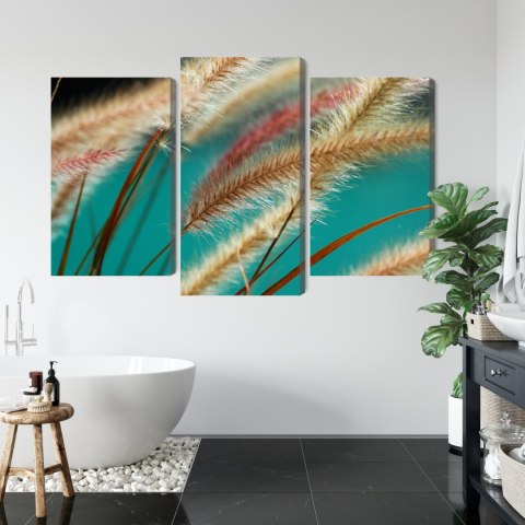 Obraz Wieloczęściowy Rośliny W Skali Makro Canvas Naturalny 90x60 LBS-3689-NC90-60_1X30-60_2X30-45