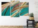 Obraz Wieloczęściowy Rośliny W Skali Makro Canvas Naturalny 90x60 LBS-3689-NC90-60_1X30-60_2X30-45