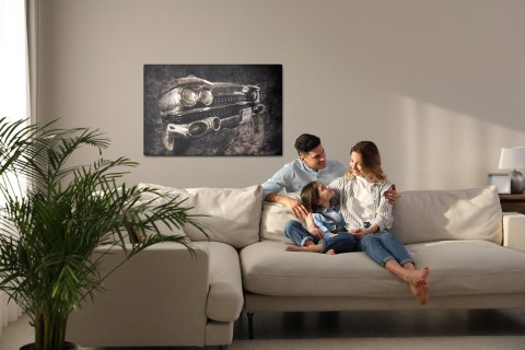 Obraz Na Płótnie Amerykański Samochód Zabytkowy Canvas Naturalny 100x70 LB-2771-NC100-70