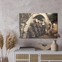 Obraz Na Płótnie Beczki Po Winie W Starej Piwnicy Retro Canvas Naturalny 100x70 LB-2818-NC100-70