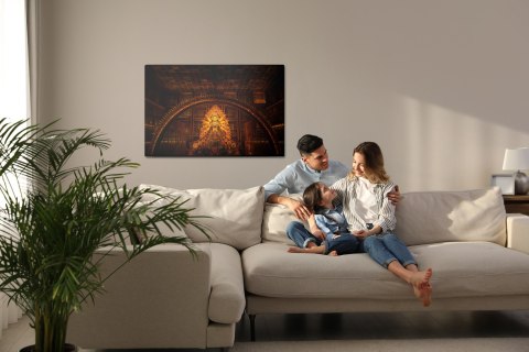 Obraz Na Płótnie Bogini Durga W Pandal Canvas Naturalny 100x70 LB-2623-NC100-70