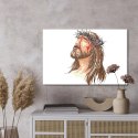Obraz Na Płótnie Chrystus W Koronie Cierniowej Canvas Naturalny 100x70 LB-2615-NC100-70